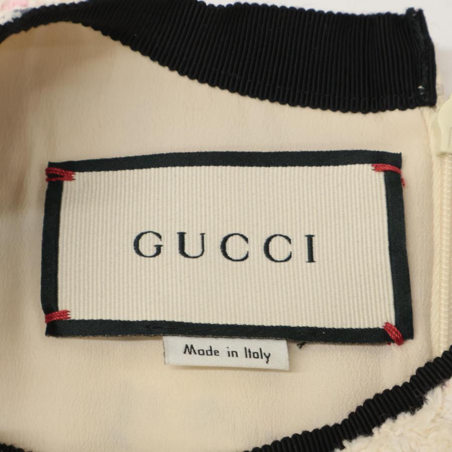 GUCCI（グッチ） 550266 18年 アイボリー バラリボン ツイード