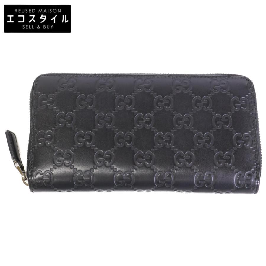 GUCCI（グッチ） 美品 307987 CWC1R 1000 グッチシマ レザー ラウンド 