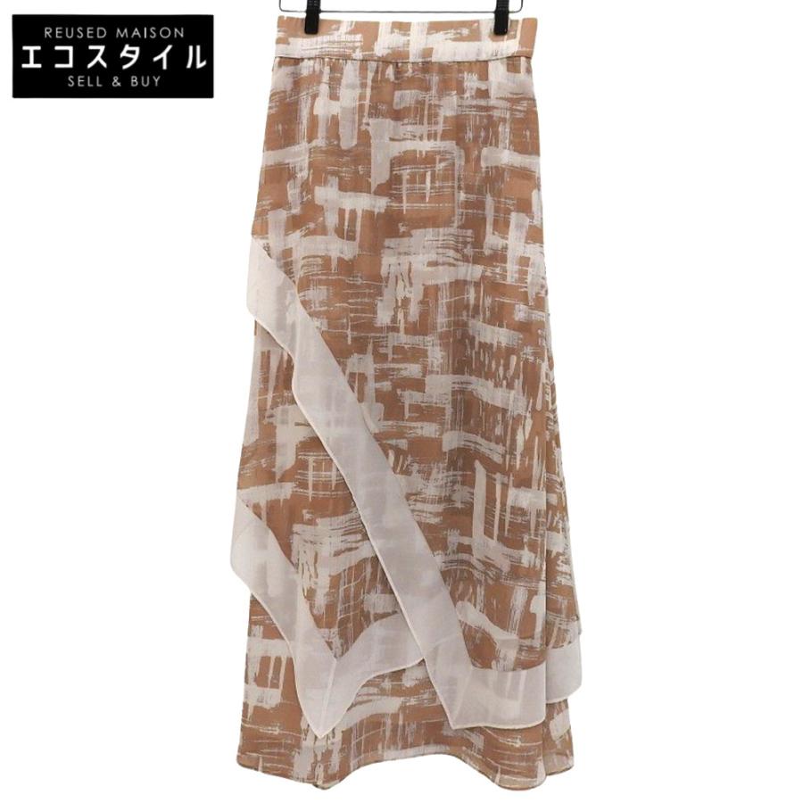 ADORE（アドーア） デジタルプレイドプリント ロング スカート 総柄