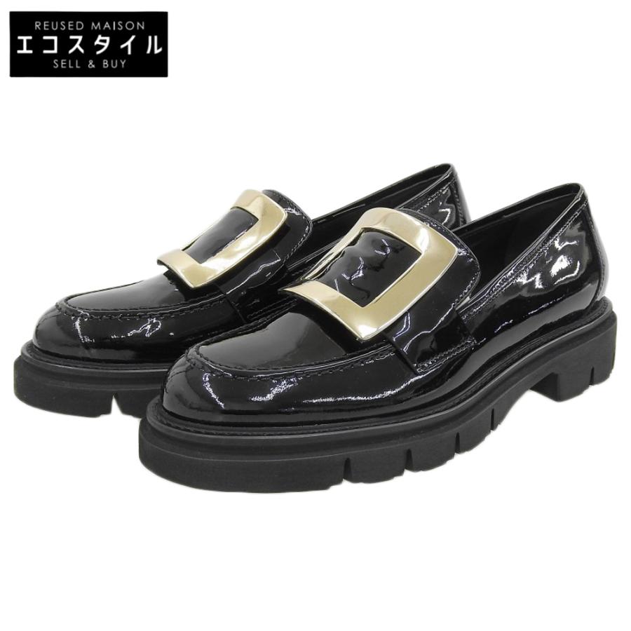 新品同様 LUCA GROSSI ルカグロッシ レザー メタルバックルローファー