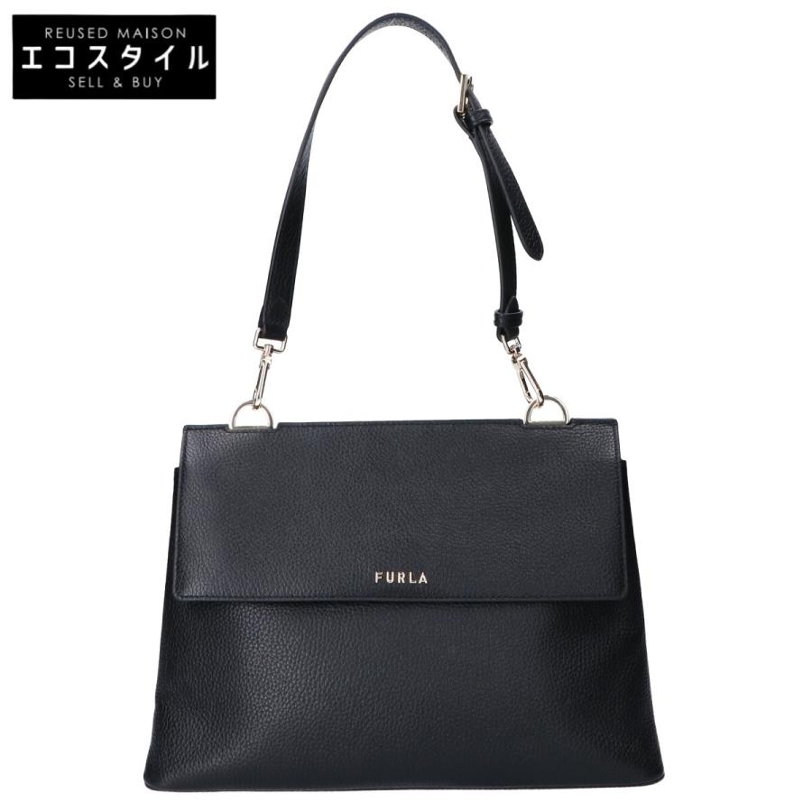 美品　フルラ　ダナエ　ショルダーバッグ　2way　レザー　黒　ロゴ　斜め掛け◎ FURLA（フルラ） ショルダーバッグ DANAE ダナエ WE00495 BX0929
