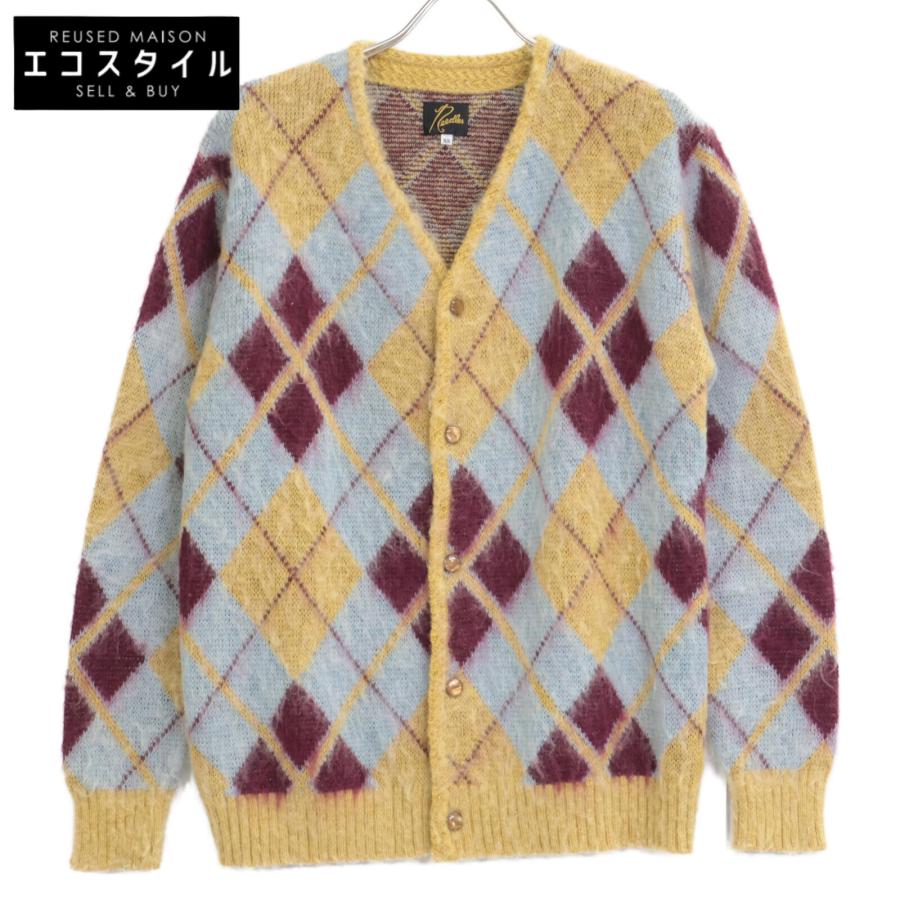 ニードルス|メンズ モヘア カーディガン【XS】Vネック アーガイル柄 大きめ ニードルス|メンズ モヘア カーディガン【XS】Vネック アーガイル柄