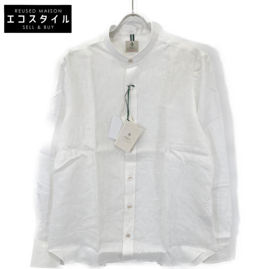 luigiborrelli ルイジボレッリ ADAM-EX ホワイト リネン ポプリン