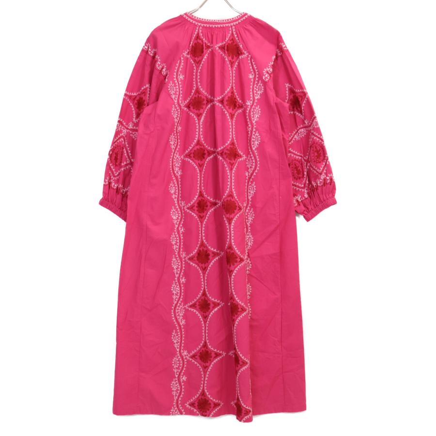 1回着用 Sara mallika コットンリネンワンピース Sサイズ SARA MALLIKA サラ マリカ ピンク Cotton Linen Diamond Aari