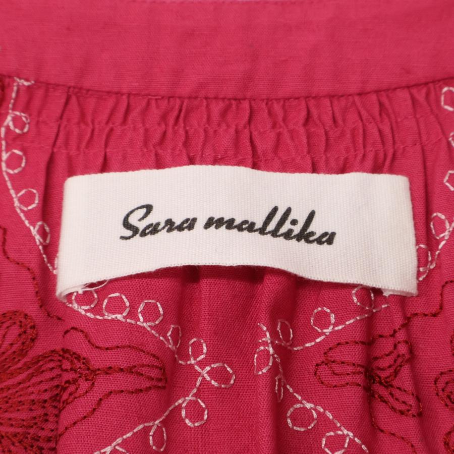 SARA MALLIKA サラ マリカ ピンク Cotton Linen Diamond Aari