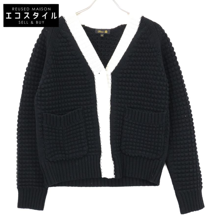 DRAWER ドゥロワー 6515-106-0308 ブラック×ホワイト ロゴボタン バイ