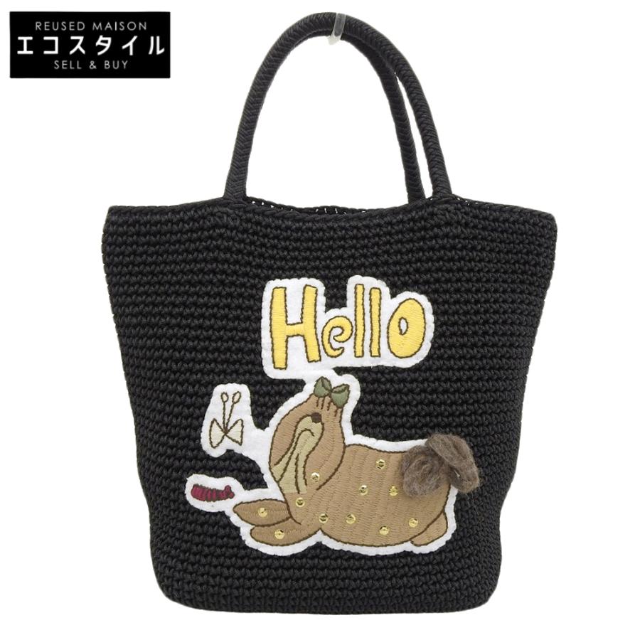 LUDLOW ラドロー CORD DOG トートバッグ LUDLOW（ラドロー） 美品 CORD DOG Hello ドッグモチーフ コードバッグ