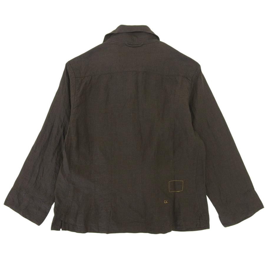 美品 45R フォーティファイブ アール インドリネンの四角シャツ トップス レディース ブラウン 70530122_2