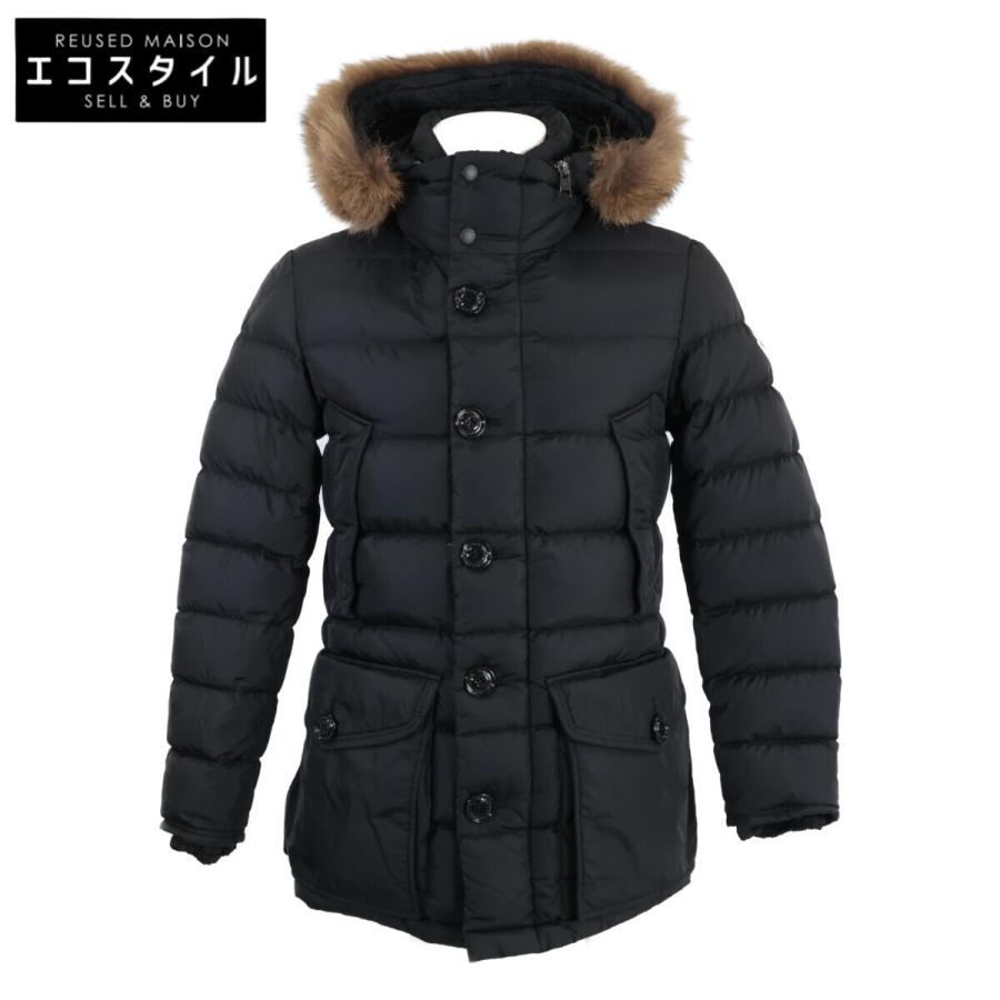 【超美品】MONCLER CLUNY ブラック サイズ1 クルーニー MONCLER（モンクレール） 美品 19年製 CLUNY/クルーニー コヨーテ