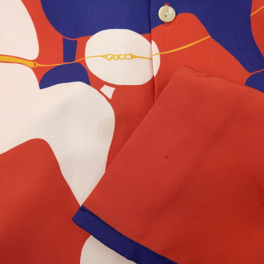 GUCCI（グッチ） シルクツイル ドッグプリント オープンカラーシャツ