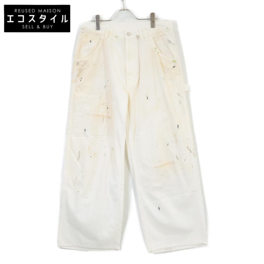 アンセルム　ペイントパンツ　ホワイト AIGING PAINTER PANTS(WHITE) – ANCELLM