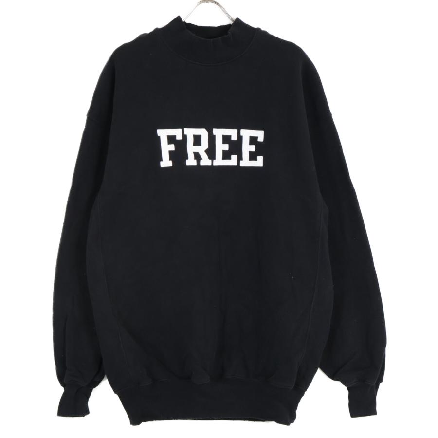 国内正規 BALENCIAGA バレンシアガ 652981 UNIFIT FREEワッペン ダメージ加工 モックネック スウェットシャツ XXS メンズ_1