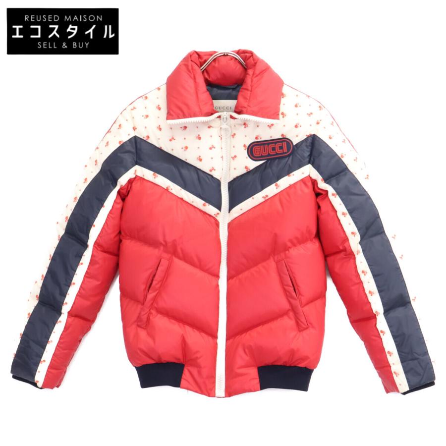 GUCCI（グッチ） 517555 18年 レッド フローラルダウンジャケット