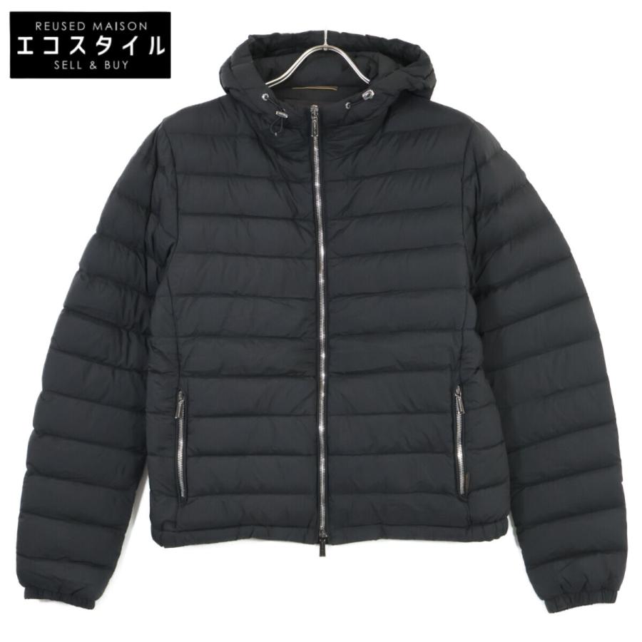 美品　ムーレー MOORER CATALDI-S3 ダウンジャケット  46 黒 MOORER ムーレー ブラック CATALDI-S3 フーデットダウンジャケット 46
