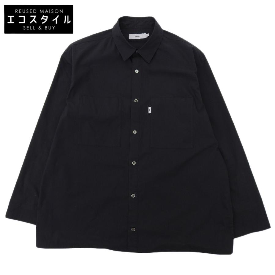 Graphpaper ブラック 長袖シャツ 美品 Graphpaper グラフペーパー Stretch Typewriter L/S Box Shirt 長袖