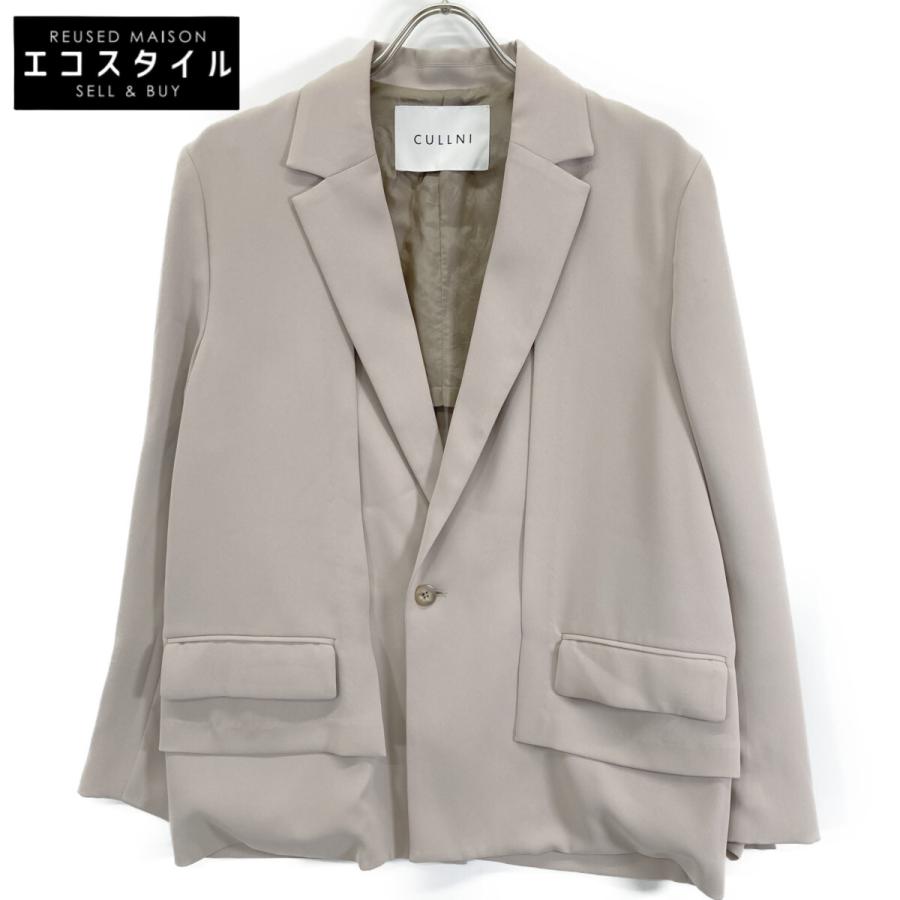 CULLNI 22SS Gジャケット CULLNI クルニ 22SS 22ーSSー014 ベージュ レイヤードテーラード