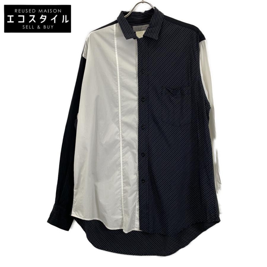 Yohji Yamamoto POUR HOMME HQ-B10-822 ネイビー×ホワイト パッチ