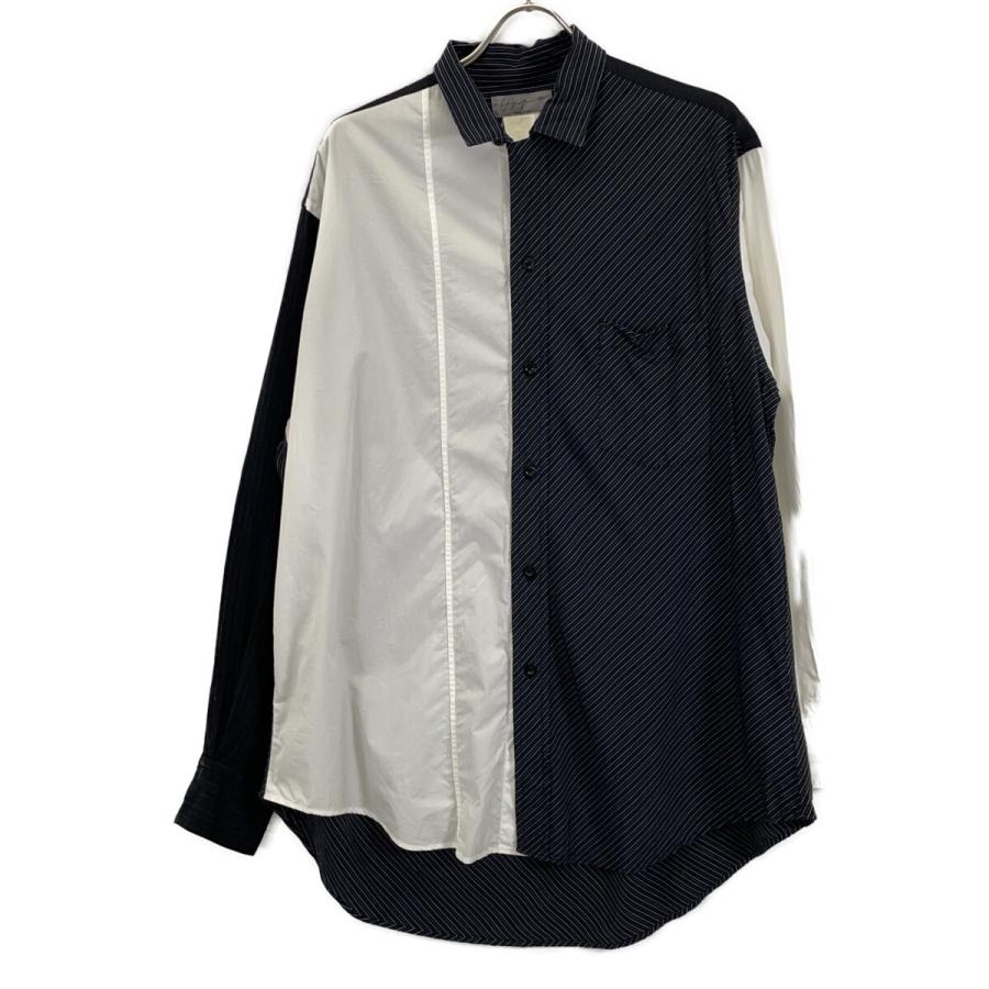 Yohji Yamamoto POUR HOMME HQ-B10-822 ネイビー×ホワイト パッチ
