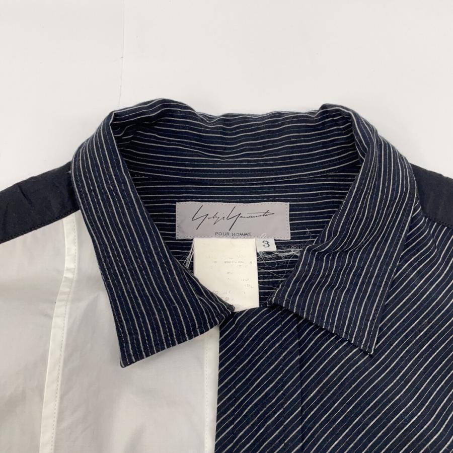 Yohji Yamamoto POUR HOMME HQ-B10-822 ネイビー×ホワイト パッチ