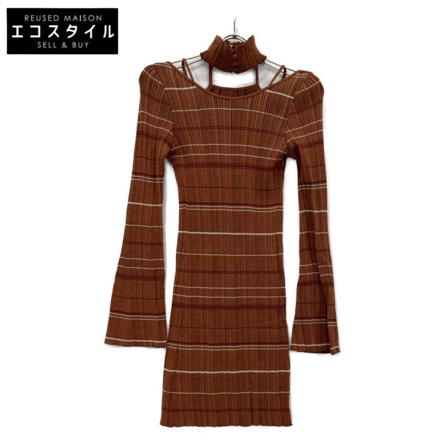 Mame Kurogouchi マメクロゴウチ 23年製 ブラウン Random Ribbed Plaid