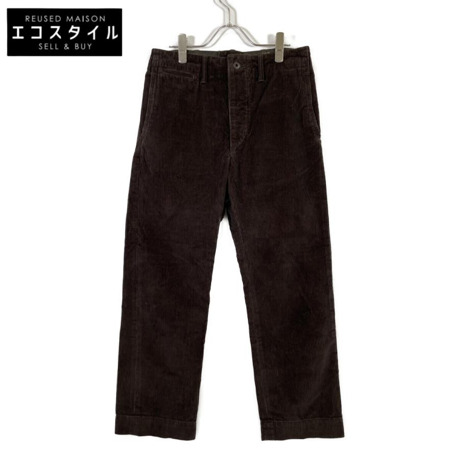 RRL 太畝コーデュロイ パンツ ダークブラウン ボタンフライ シンチバック RRL ダブルアールエル ブラウン ボタンフライ 5P太畝コーデュロイ