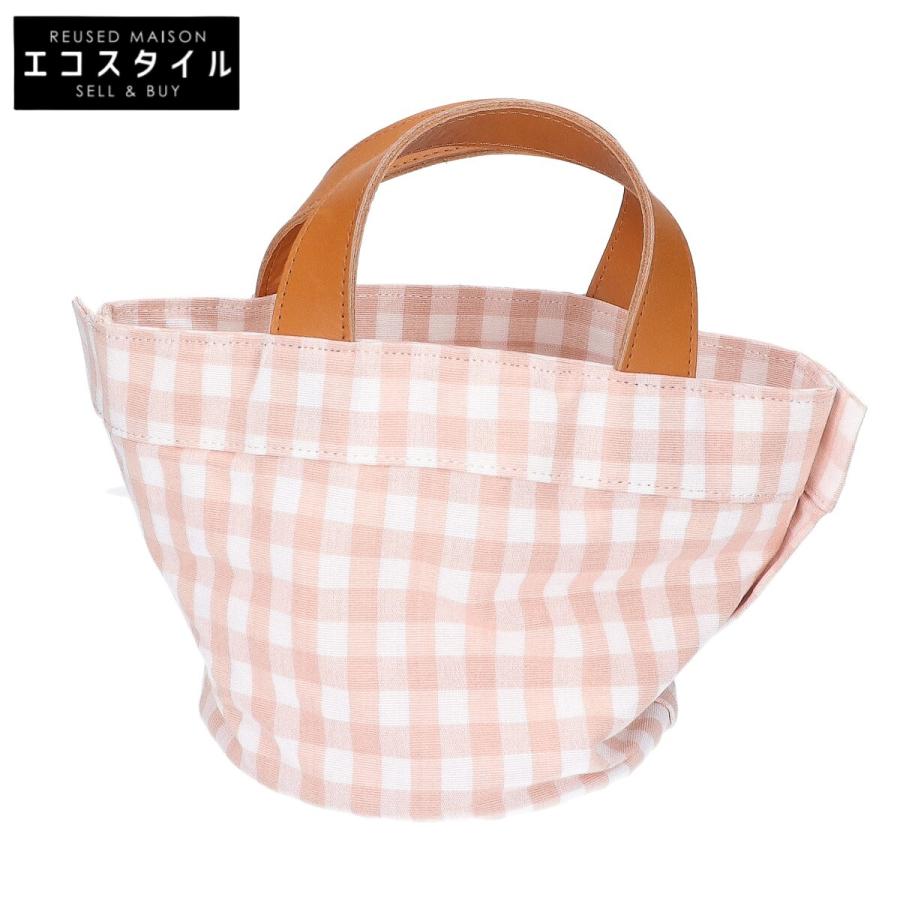 LUDLOW ギンガムチェック エコバッグ LUDLOW（ラドロー） trimmed canvas tote ギンガムチェック トート