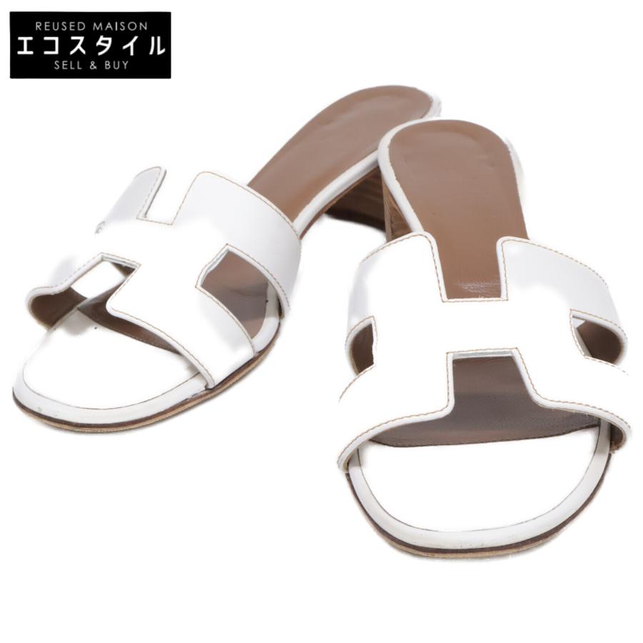 エルメス☆オアジス☆34☆White HERMES（エルメス） H071002Z OASIS オアジス カーフスキン Hモチーフ