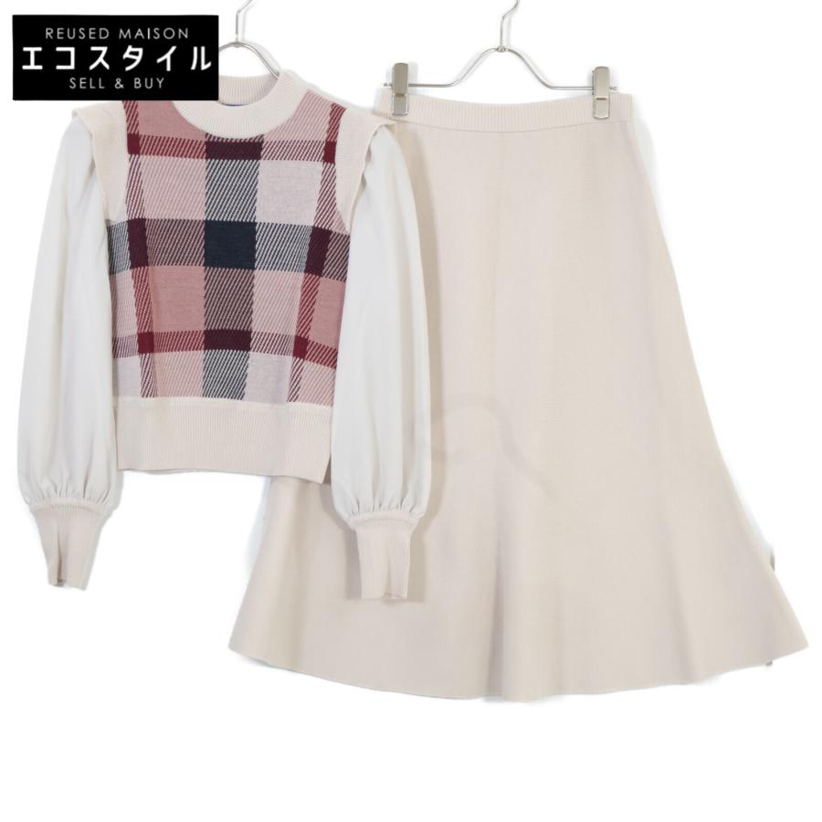 BLUE LABEL CRESTBRIDGE 23年製 ベージュ シアースリーブジャガード