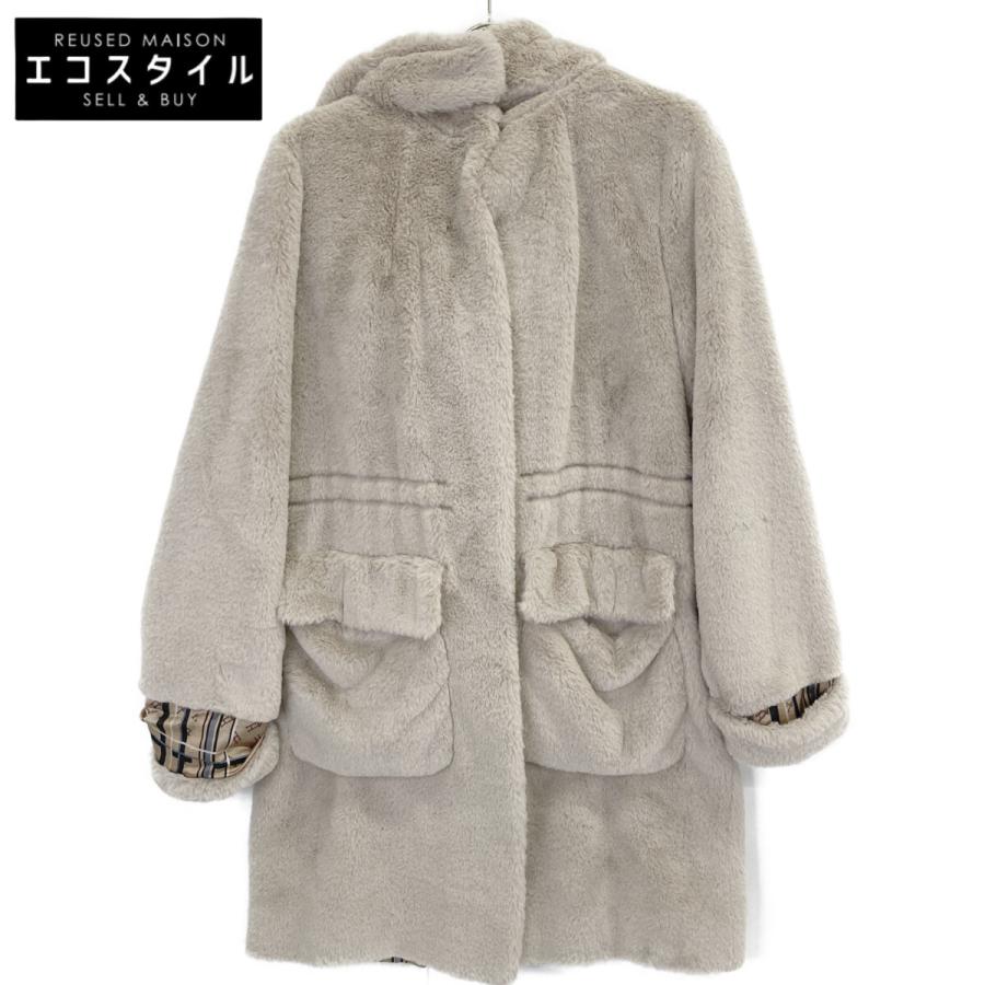 HERNO（ヘルノ） GC000359D ベージュ エコファー フーディ コート