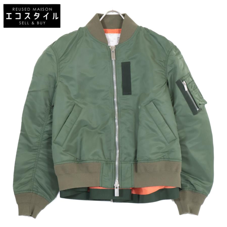 sacai サカイ ナイロンブルゾン　カーキ sacai（サカイ） SCW-065 23年 カーキ Nylon Twill Blouson MA-1