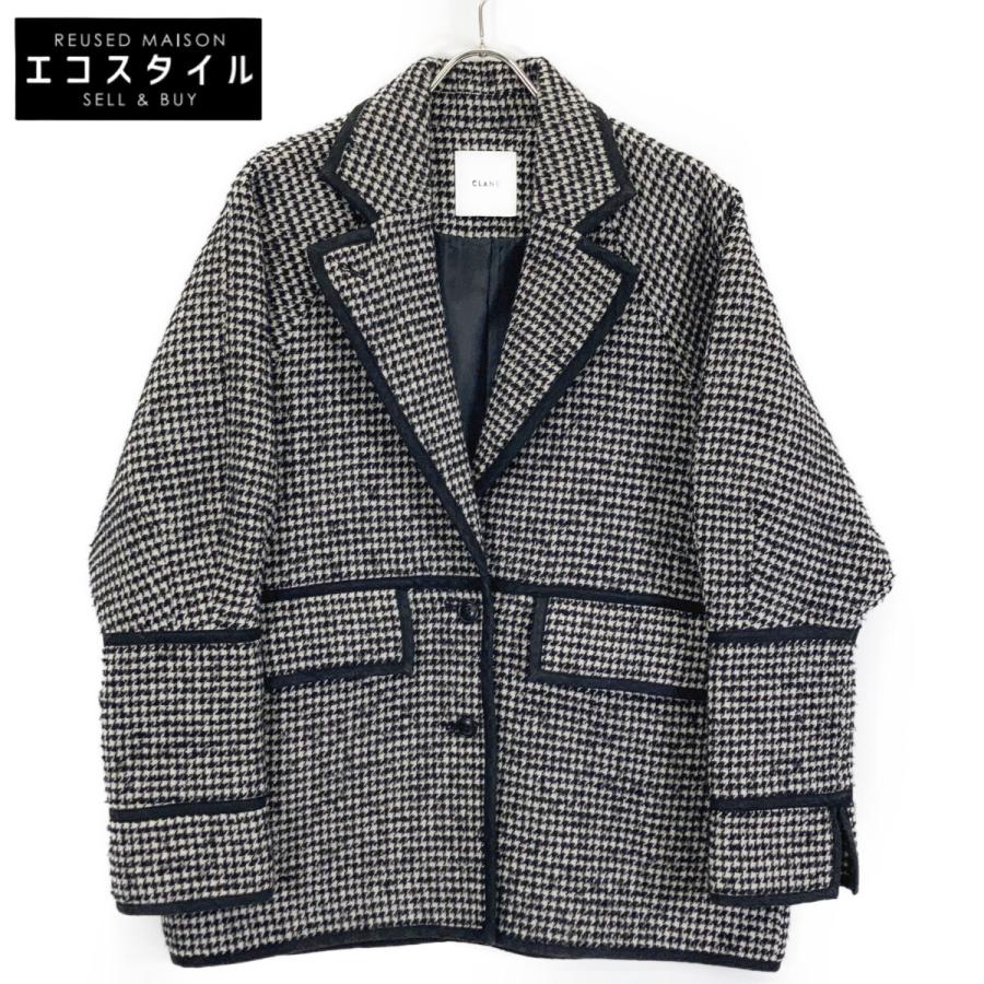 CLANE クラネ ブラック MIX HOUNDSTOOTH LINE JACKET ジャケット 2