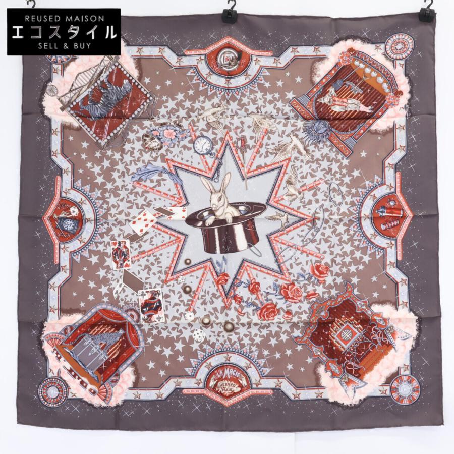 【専用】HERMESエルメスカ90 LA MAGIEマジックウサギシルク 美品 HERMES エルメス LA MAGIE マジック ウサギ トランププリント