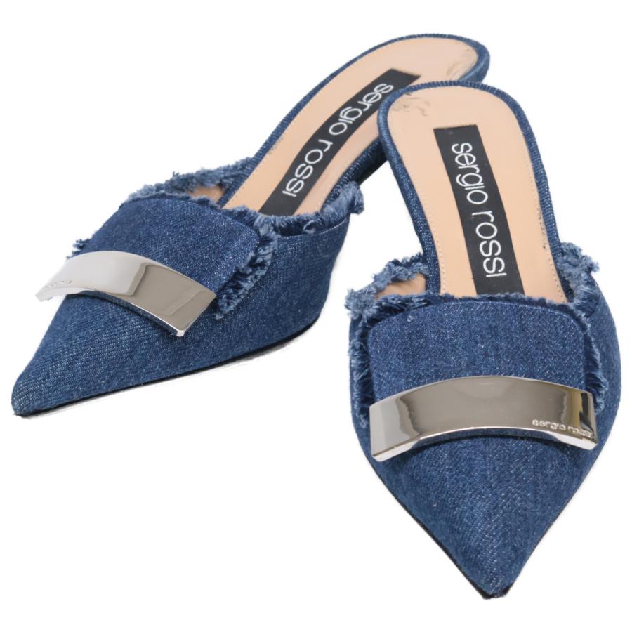 Sergio rossi（セルジオロッシ） A80151 Sr1 デニム生地 ポインテッド