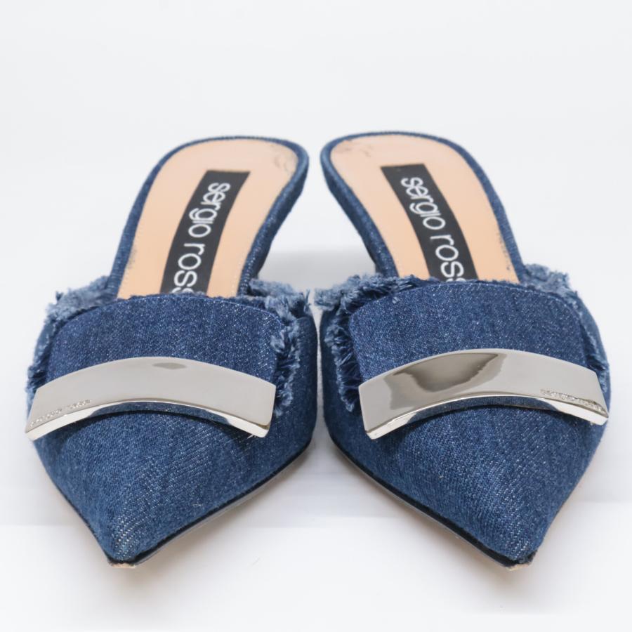 Sergio rossi（セルジオロッシ） A80151 Sr1 デニム生地 ポインテッド