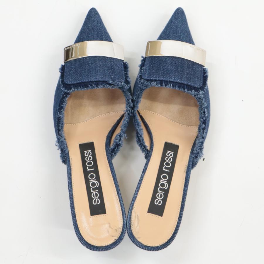 Sergio rossi（セルジオロッシ） A80151 Sr1 デニム生地 ポインテッド