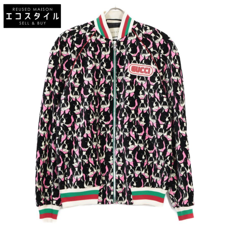 GUCCI（グッチ） 523673 18年 ピンク×マルチカラー ベルベット