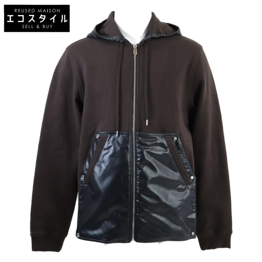 美品/ HERMES エルメス ナイロン切替 ジップアップ パーカー/ トップス