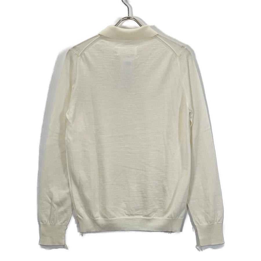 Maison Margiela メゾンマルジェラ S51GL0052 24年 ホワイト ウール100 ニットロングスリーブポロシャツ ホワイト S トップス ウール メンズ 中古_2