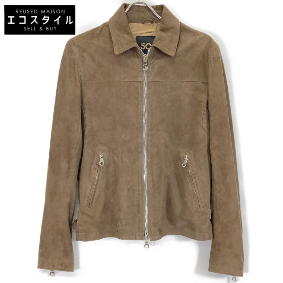 Cinquanta チンクアンタ H-503 ブラウン ゴートスエード ライダース