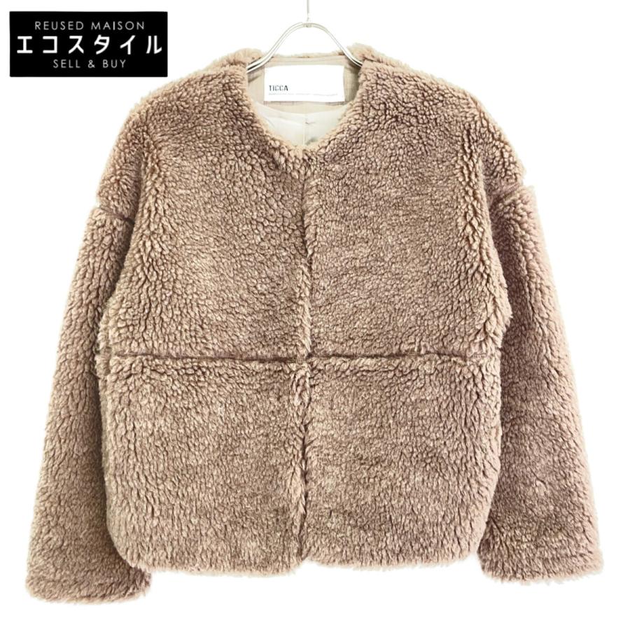 TICCA ティッカ モカ ウールファーショートコート ベージュ F コート