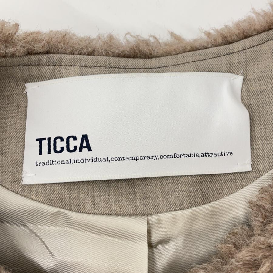 TICCA ティッカ モカ ウールファーショートコート ベージュ F コート 