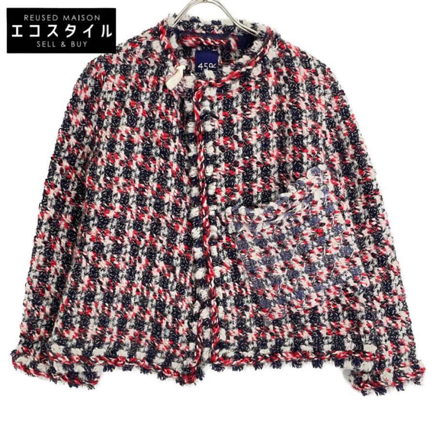 45R フォーティファイブ アール 8121033 レッド×ネイビー シルク混