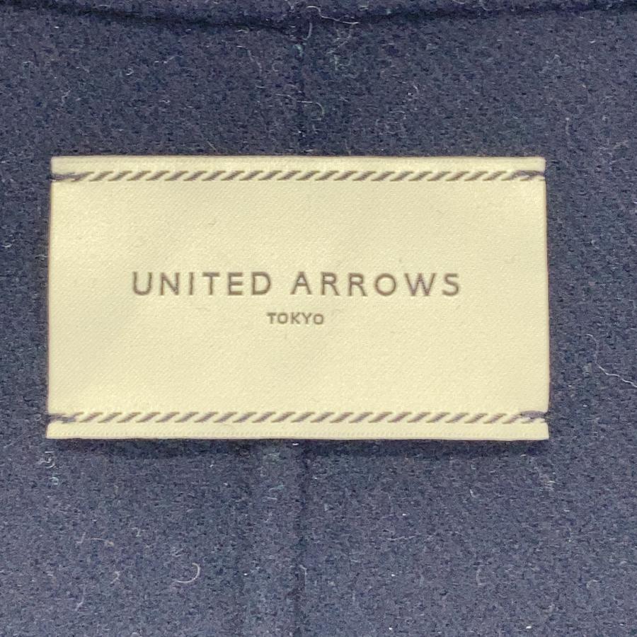 UNITED ARROWS ユナイテッドアローズ 1525-234-4716 ネイビー ウールリバー フードコート ネイビー 38 コート ウール レディース 中古_4