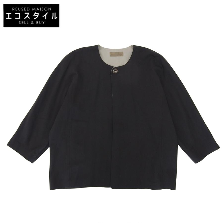 美品ヨーガンレール　ブラックジャケット Jurgen Lehl ヨーガンレール 1B ドレープ ワイドシルエット ジャケット