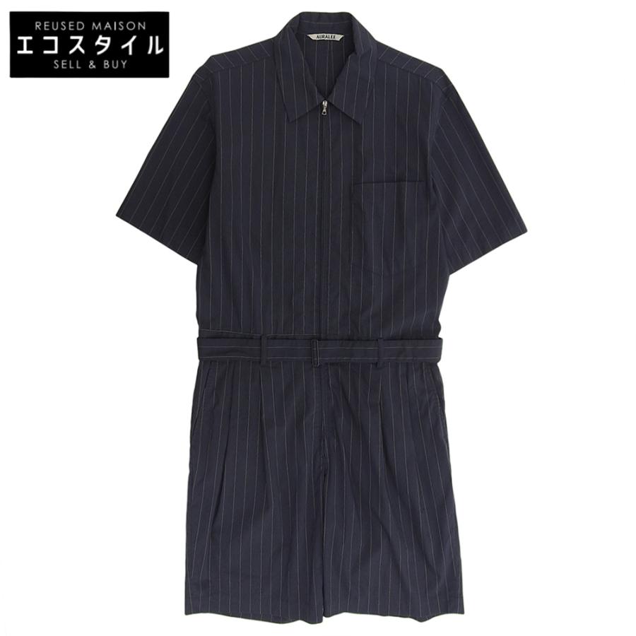 AURALEE オーラリー FINX NYLON STRETCH JUMPSUIT ストライプ