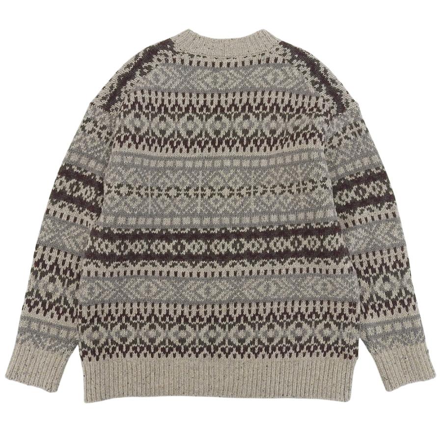 B&Y U-ARROWS ビューティーアンドユース ユナイテッドアローズ  美品 ウール混 ロングスリーブ ノルディックセーター トップス レディース グレー ― 美品 B＆Y U ARROWS ビューティーアンドユース ユナイテッドアローズ