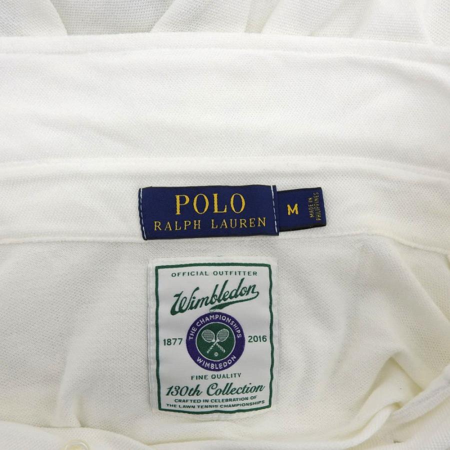 POLO Ralphlauren ポロラルフローレン コットン Wumbledon Canmpionships 2016 グラフィック ポロシャツ メンズ ホワイト M 779895751001_3