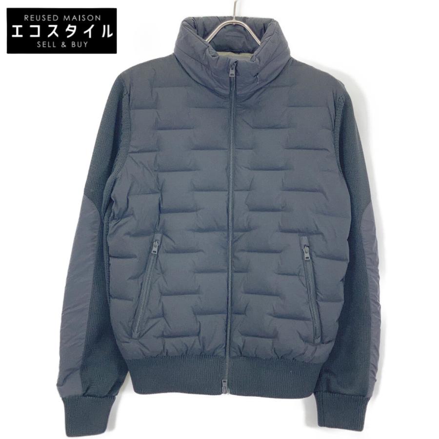 長友　ヘルノ ニットダウン HERNO (ヘルノ) ニット切り替え フード フルジップ ダウンジャケット