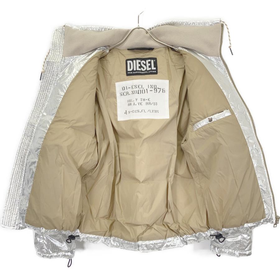 DIESEL（ディーゼル） A03145 シルバー 襟切り替え ジップアップ 