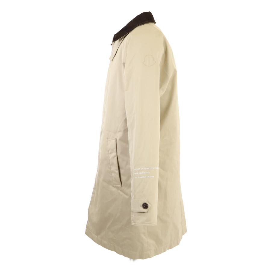 MONCLER 美品 比翼ステンカラーコート ベージュ 3 ロング丈 国内正規 MONCLER（モンクレール） GENIUS ×FRAGMENT 18年製 VALLOR 襟